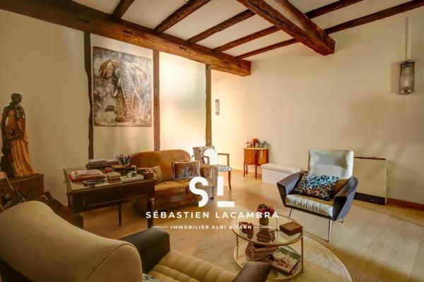 Lisle-sur-Tarn (81310) Maison de ville 6 pièces – Loggia lumineuse, volumes rares & cachet authentique – Garage, cave voûtée