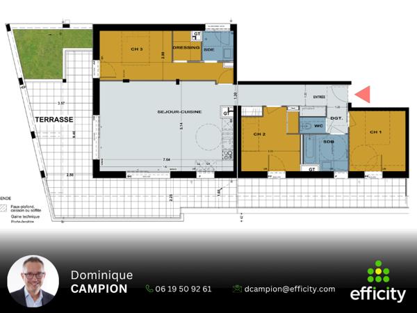 Appartement
         4 pièces
        - 98 m² 560 000 € *