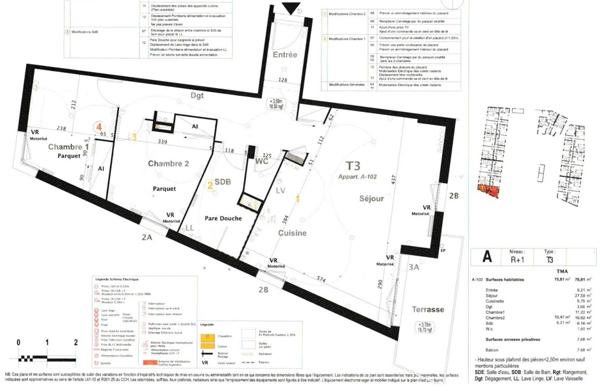 Appartement 3 pièces - 76 m²