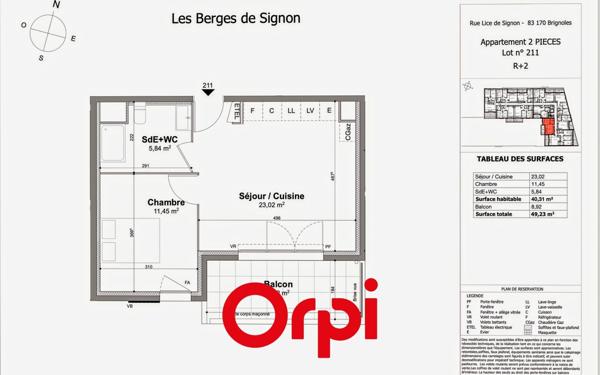 Appartement à vendre    2 pièces • 40,31 m2 Brignoles