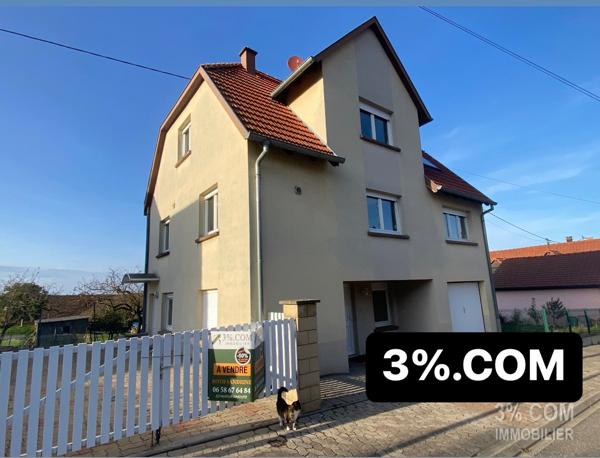 3%.COM Maison de 128m2 avec 3 chambres - garage et terrasse Mutzenhouse (67270)