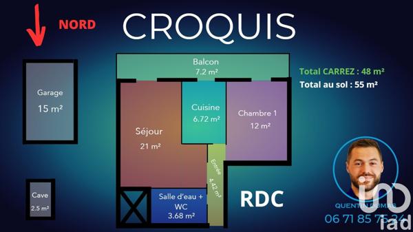 Appartement à vendre 2 pièces 48 m² Bayonne