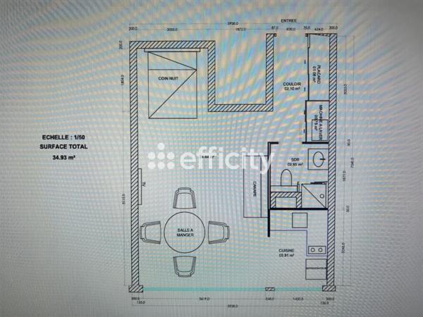 Appartement 1 pièce - 34 m²
