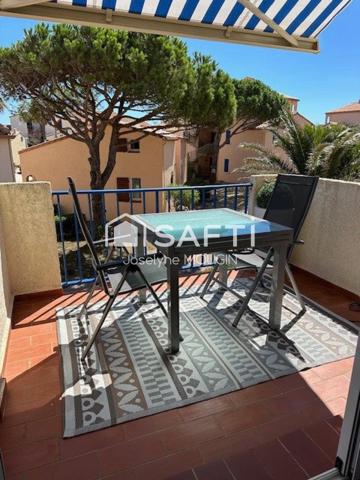 Leucate, appartement avec mezzanine, terrasses.