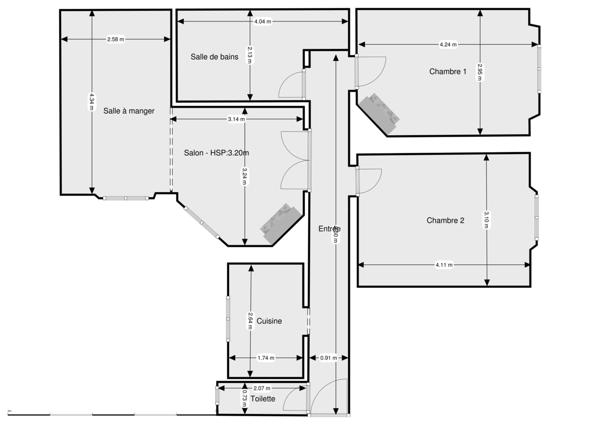 Appartement à vendre 3 pièces 68 m² Colombes