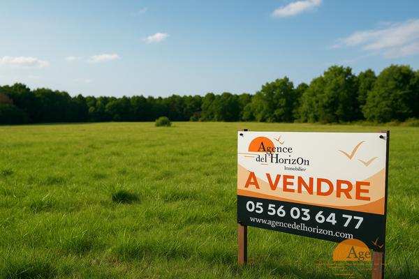 Lège-Cap-Ferret - Terrain à bâtir viabilisé de 876m² environ en lisière de forêt