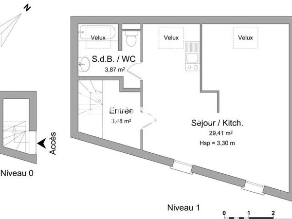 Location Studio 36.76 m² - 14 RUE FOULERIE Honfleur 14600