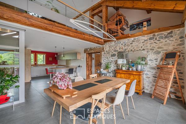 Grange rénovée avec verger et activité de maison d’hôtes