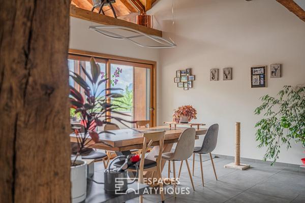 Grange rénovée avec verger et activité de maison d’hôtes