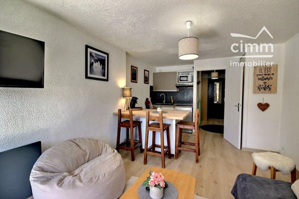 A VENDRE LES CARROZ D'ARACHES 74300, APPARTEMENT RENOVE + TERRASSE + CASIER A SKIS.