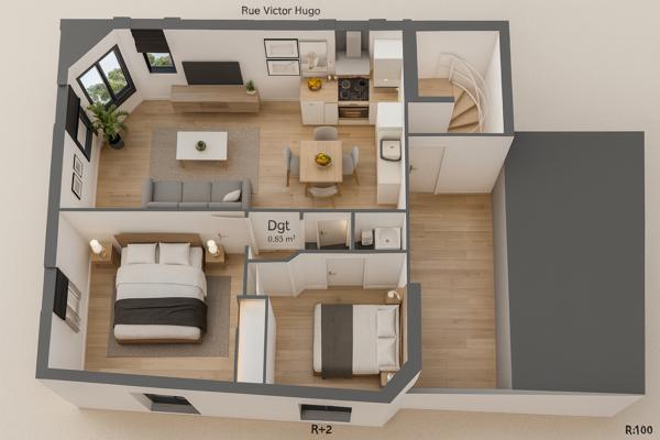 Appartement 3 pièces 54 m2