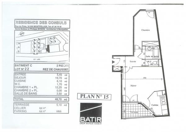 Appartement · Location Montpellier (34000) 2 pièces · 49m²