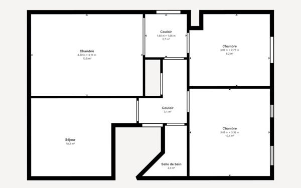 Appartement à vendre    3 pièces • 53,72 m2 Rodez