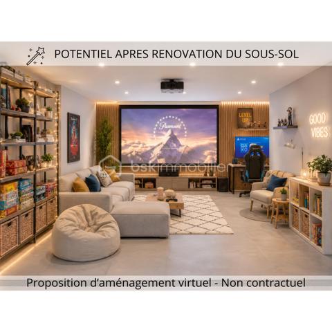 Secteur pavillonnaire • Bus au pied de la maison • Gares accessibles • Proche commerces et écoles

À Chanteloup-les-Vignes, dans un environnement pavillonnaire calme et résidentiel, découvrez cette maison individuelle de plain-pied construite en 1988 par ses propriétaires actuels. Un arrêt de bus situé juste devant la maison permet de rejoindre rapidement Poissy, Carrières-sous-Poissy ainsi que les gares environnantes. 
Une maison de plein pied de 86 m², entretenue avec soin au fil des années, pensée pour une vie de famille, où les enfants ont grandi dans un cadre verdoyant et chaleureux. 
Implantée au centre d’un terrain d’environ 500 m², elle bénéficie d’un jardin périphérique permettant de circuler tout autour de la maison et offrant de nombreuses possibilités d’aménagement extérieur : espace détente, potager, terrasse... 

Dès l’entrée, la maison séduit par sa belle luminosité traversante et sa circulation fluide. 
L’espace de vie s’organise autour d’un séjour salle à manger traversante,  lumineux, spacieux, ouvert sur le jardin tandis qu’un dégagement dessert les trois chambres de la partie nuit. 
La cuisine indépendante aménagée est un véritable espace à réinventer et à repenser selon les envies des futurs acquéreurs. La configuration actuelle de la cuisine laisse entrevoir de belles possibilités d’aménagement : ouverture partielle ou totale sur le séjour, création d’un espace cuisine américaine avec îlot central ou création d’une élégante verrière atelier pour créer un espace de vie moderne et familial. Conservée dans son état d’origine, la salle de bain laisse libre cours à un futur projet de rénovation et d’aménagement sur mesure pour créer un espace plus contemporain et personnalisé.

La maison de 5 pièces se compose d’une habitation de plain-pied sur 86 m²comprenant : 
- Un séjour salle à manger traversant lumineux avec accès de plein pied sur le jardin
- Une cuisine indépendante pouvant être ouverte sur la pièce de vie pour plus de convivialité 
- Trois grandes chambres avec création d'une 4ème chambre/bureau possible
- Une salle de bain avec fenêtre 
- Un WC indépendant
- Un sous-sol total accessible par l'étage comprenant 1 partie garage fermé permettant de stationner 2 voitures, 1 partie buanderie, local technique et stockage
- Combles isolés, non aménagé et non accessibles en l'état.

Une maison saine, habitable immédiatement, offrant un fort potentiel de modernisation intérieure !

✨ UN VRAI POTENTIEL D’ÉVOLUTION ET D'OPTIMISATION DE L'ESPACE
Un sous-sol total accessible par l'intérieur d’environ 90 m² est un réelle surface à exploiter. Idéal pour aménager une salle de jeux, un home cinéma, un atelier de couture, un bureau, une salle de sport ou stockage et même une chambre d’amis avec création d'une salle d'eau privative !!!  (surface annexe non comptée dans la surface habitable).
Les combles isolés et actuellement non exploités et non accessibles viennent compléter le bien et offrent un potentiel d’aménagement complémentaire.
Ils pourront faire l’objet d’un futur projet d’aménagement sous réserve d’étude de faisabilité étudiée par un professionnel.  

Une maison pleine de potentiel, idéale pour une famille souhaitant créer un lieu de vie à son image dans un environnement résidentiel recherché. 
Travaux de rénovation à prévoir pour la cuisine et la salle de bains.

🌿 UN CADRE DE VIE ÉQUILIBRÉ ENTRE NATURE ET ACCESSIBILITÉ 

Située dans les Yvelines, à proximité de Poissy et de la vallée de la Seine, Chanteloup-les-Vignes attire de plus en plus d’acquéreurs recherchant un meilleur équilibre entre accessibilité, espace et qualité de vie. 
La maison bénéficie d’un emplacement pratique : 
✔ Centre-ville à environ 700 m, 10 min à pied
✔ Commerces accessibles à pied 
✔ Écoles maternelle et collège à proximité 
✔ Bus au pied de la maison 
✔ Gare de Chanteloup-les-Vignes à 14 min à pied 
✔ Gare d’Andrésy accessible à pied 
✔ Ligne J vers Paris Saint Lazare 
✔ Les amoureux de nature apprécieront également la proximité de la forêt de l’Hautil et des promenades des bords de Seine. 

TRAVAUX D'ENTRETIEN ET ÉQUIPEMENTS RÉALISÉS: 

✔ Remplacement du tableau électrique + mise à la terre (2023-2024) 
✔ Fenêtre cadre bois et double vitrage
✔ Remplacement de tous les volets battants aluminium (2025) 
✔ Porte de garage motorisée enroulable (2019) 
✔ Portail du garage motorisé (2022) 
✔ Toiture entretenue régulièrement (démoussage) 
✔ Fibre optique installée 
✔ Assainissement conforme 
✔ Chaudière gaz à condensation  (installation 2020) sous contrat d’entretien annuel 
✔ Ballon d’eau chaude 100 L 
✔ Adoucisseur d’eau COGEM sous contrat d’entretien annuel 
✔ Jardin entretenu régulièrement par un jardinier de mars à octobre 
✔ Peinture ravalement faite
✔Travaux récents 2026:  Remplacement de toutes les portes intérieures. Pose d'un parquet dans les trois chambres. Réfection des peintures murales (rez-de-chaussée, cage d'escalier et sous-sol). Ragréage des sols garage/buanderie.
✔ Assainissement conforme

“Des projections d’aménagement virtuelles ont été réalisées afin d’aider les acquéreurs à se projeter dans le potentiel du bien.” 

📞 Je vous accompagne dans votre projet – Contactez moi pour une visite sans tarder et découvrir tout le potentiel de cette maison. !

CONSTRUISONS ENSEMBLE VOTRE FUTUR INTERIEUR !
« Transformer les doutes en défis, les idées en projets, les lieux en émotions. »