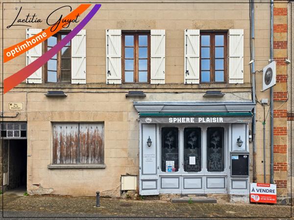 À vendre à Souvigny – Ensemble immobilier avec local commercial et appartement F4 en duplex