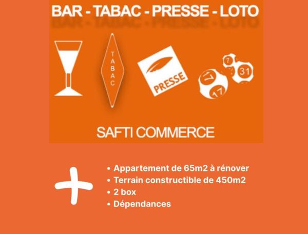 Ensemble immobilier à fort potentiel : Murs commerciaux + logement + box + dépendance + terrain constructible