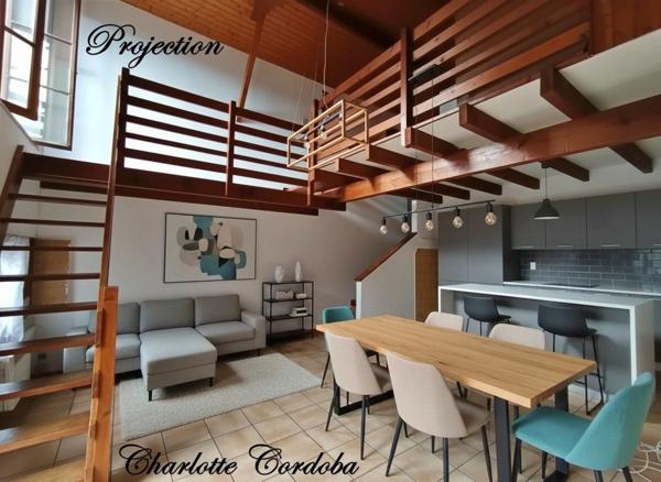 En exclusivité ! Maison de 4 pièces dont une mezzanine et une terrasse à AIGUILLON (47)
