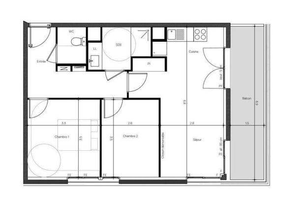 Appartement 3 pièces - 44470 Carquefou