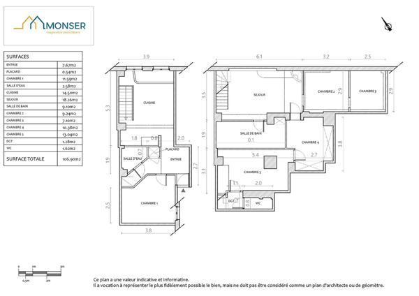 Appartement Paris 7 pièces107m2.
