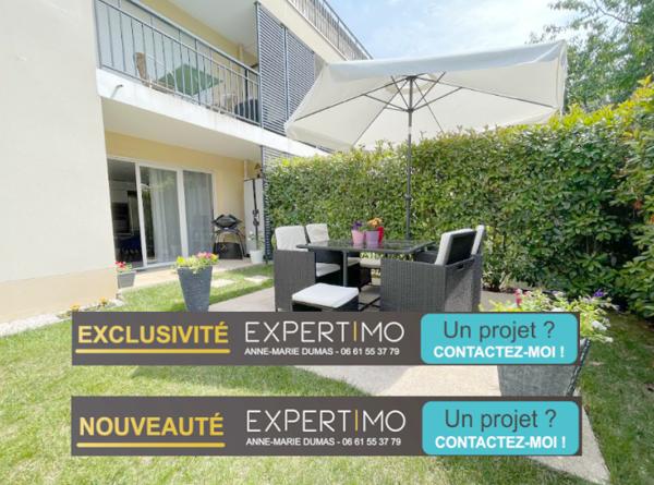 Saclay (91400) APPARTEMENT REZ DE JARDIN DE PLAIN PIED - IMMEUBLE RECENT au CENTRE de SACLAY - JARDIN 60m2 - TOUTES COMMODITE