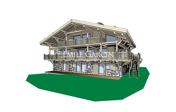 A vendre  - Terrain constructible avec Pc obtenu / Megève Rochebrune