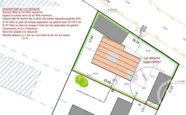 Terrain à vendre  405 m2 ST MEDARD EN JALLES - 33