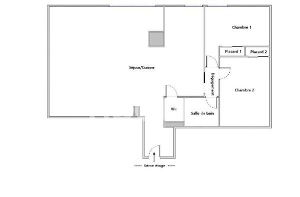CROIX ROUSSE T3 BIS DERNIER ÉTAGE VUE DÉGAGÉE