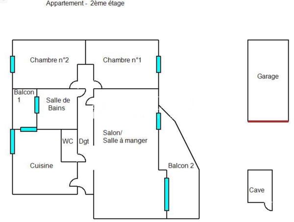 Appartement 3 pièce(s) 2 chambre(s) 80.85 m²