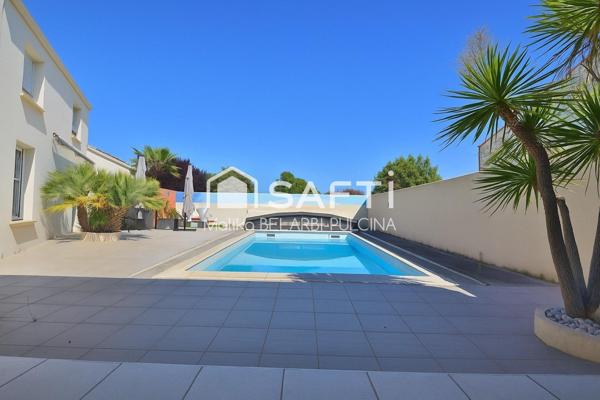 Charme et volumes : maison avec piscine à 2,5 km de la plage