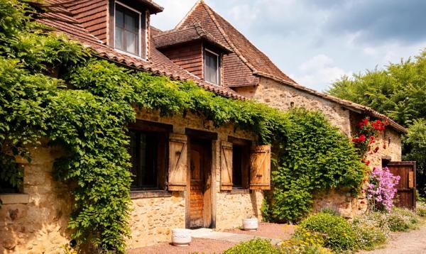 Immense maison de caractère en pierre avec piscine dans un endroit calme