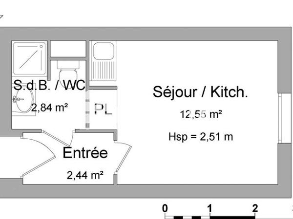 Location Studio 17.83 m² - 2 AVENUE DU BOIS Cergy 95000