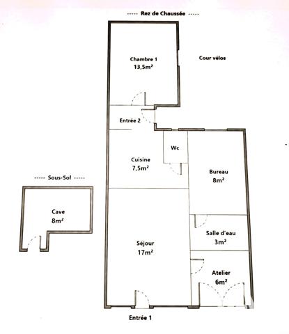 Appartement à vendre 3 pièces 56,5 m² Bourg-la-Reine