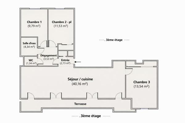 ANSE. appartement dernier étage 4 pièces 87m2, avec terrasse et garage, état nickel !