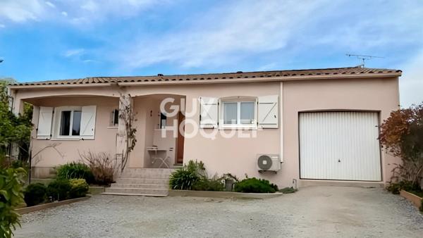 CARCASSONNE - Maison de plain pied, 3 chambres, garage sur terrain 600 m²
