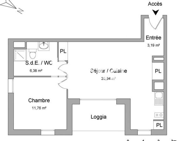 Location Appartement 2 pièces 47.27 m² - 9 IMPASSE LILIANE DESGRAVES Toulouse 31500