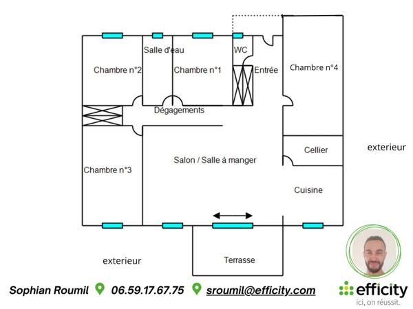 Maison 5 pièces - 117 m² Exclusivité efficity