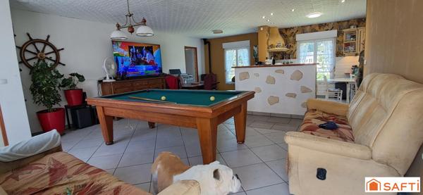 pavillon ECO, s/s sol, 2 chambres terrain rivière