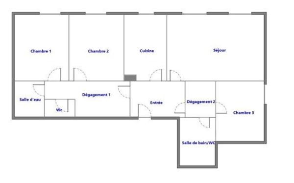 Appartement à vendre    4 pièces • 83 m2 Paris 19