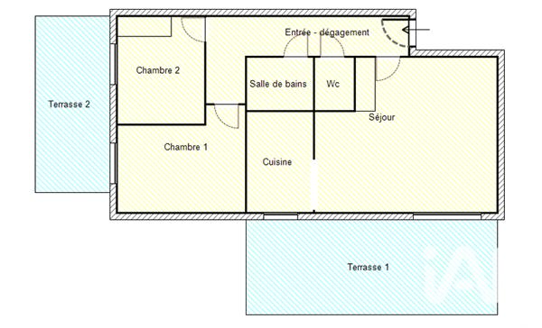 Appartement à vendre 3 pièces 61 m² Saint-Laurent-du-Var