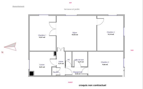 Apartment for sale 5 rooms 91 m² Garches