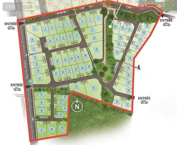 Terrain à Batir à vendre à Bonchamp-lès-Laval en Mayenne (53960), ref : 53004-1158