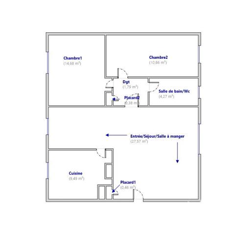 Appartement à vendre 3 pièces 70 m² La Celle-Saint-Cloud