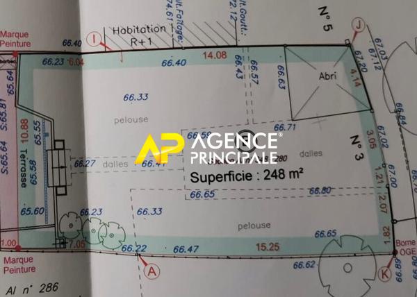ARGENTEUIL COTEAUX TERRAIN CONSTRUCTIBLE 248 m² €199 900 ** - Référence 4509