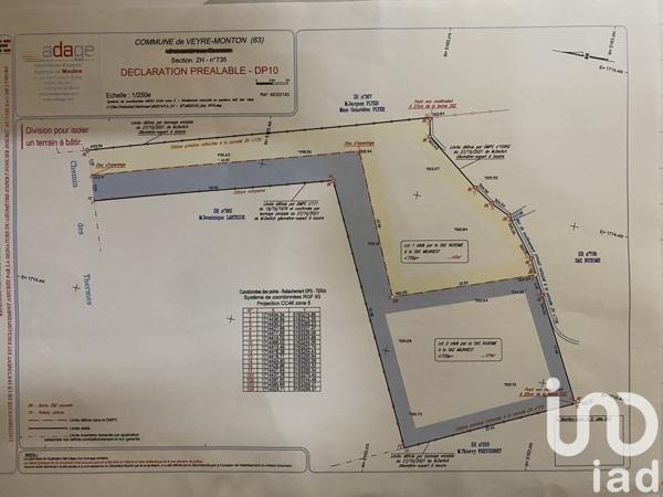 Terrain à vendre 876 m² Veyre-Monton