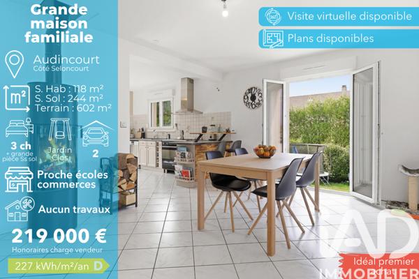 Maison à vendre 6 pièces 118 m² Audincourt