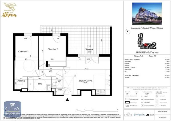 Appartement à louer 3 pièces 65.32m² Béziers (34500)