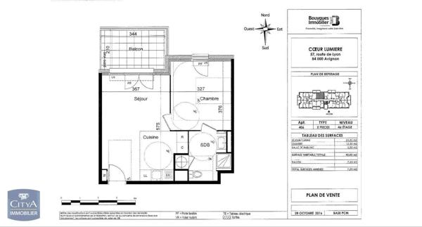 Appartement à louer 2 pièces 40.68m² Avignon (84000)