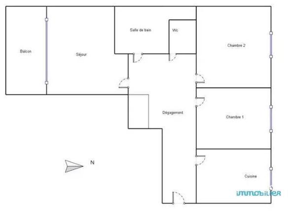 Appartement familial – Balcon – Exposition Sud