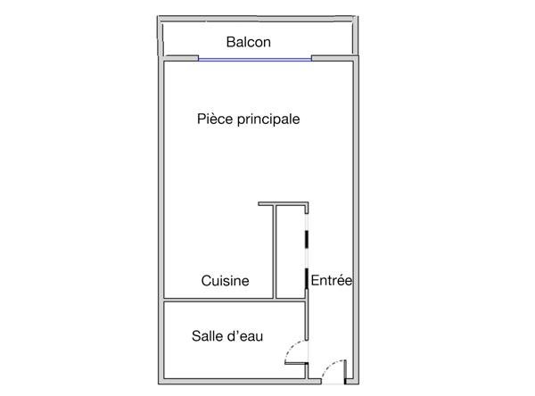 Studio à vendre 27,7 m² Paris 20