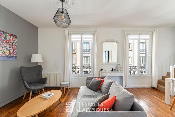 Duplex en dernier étage avec vue sur le beffroi de la mairie